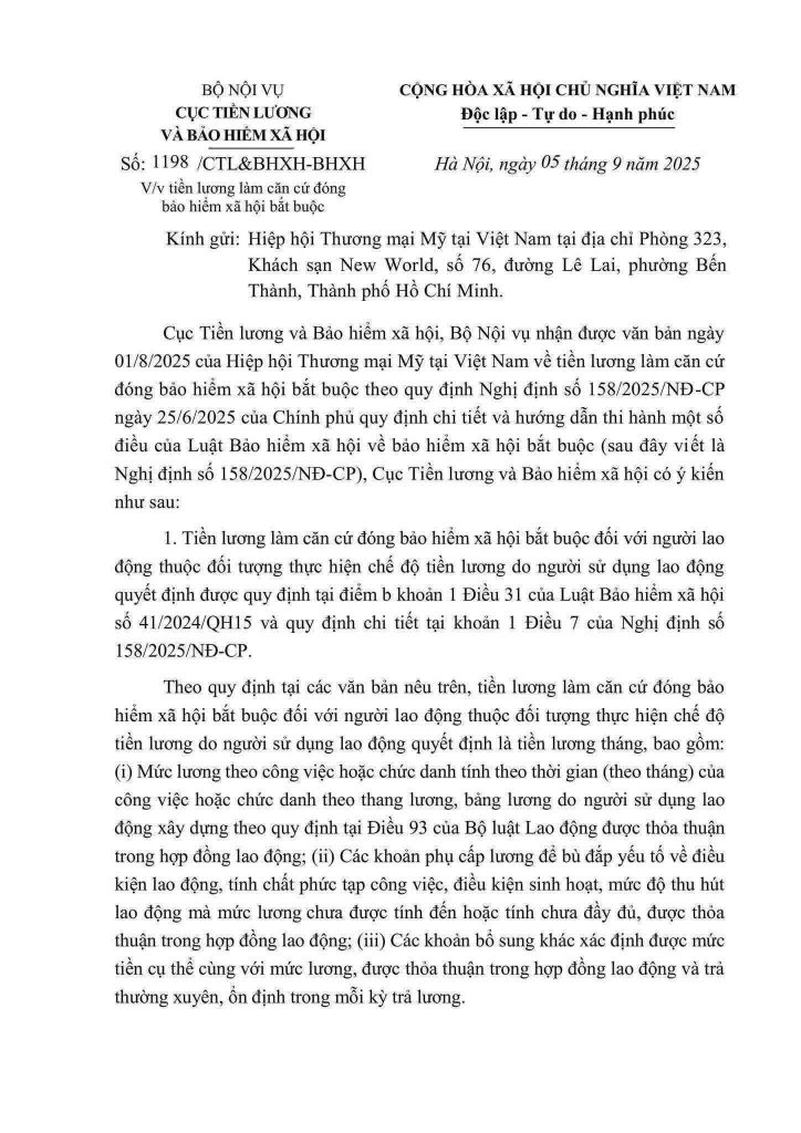 cục tiền lương và bảo hiểm xã hội