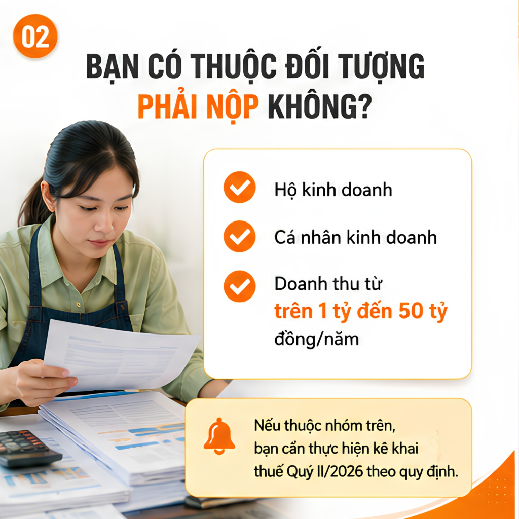 đối tượng nộp thuế quý II/2026